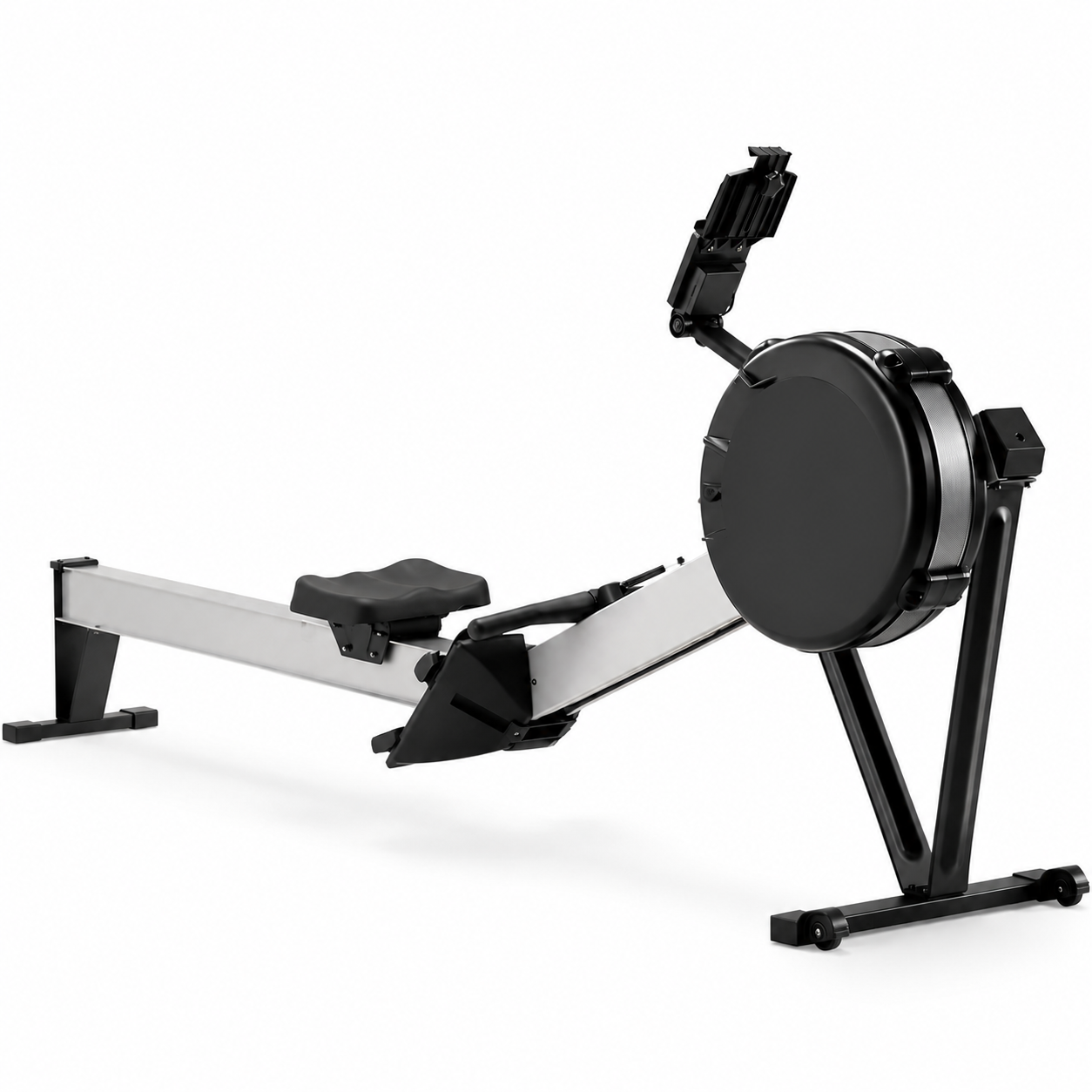 Air Resistance Rowing Machine with Transport Wheels