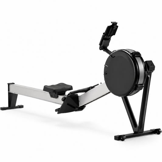 Air Resistance Rowing Machine with Transport Wheels